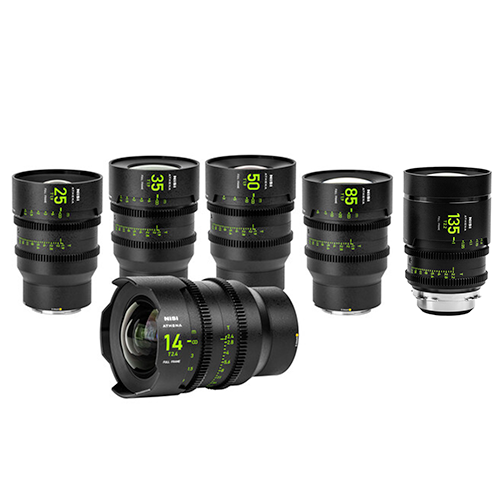 Ópticas Athena NISI organizadas en maleta rígida